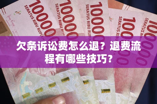 北京欠条诉讼费怎么退？退费流程有哪些技巧？