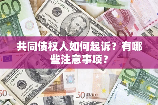 北京共同债权人如何起诉？有哪些注意事项？